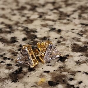 Trillion cut earrings